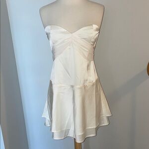 Elegant Strapless Ivory Dress